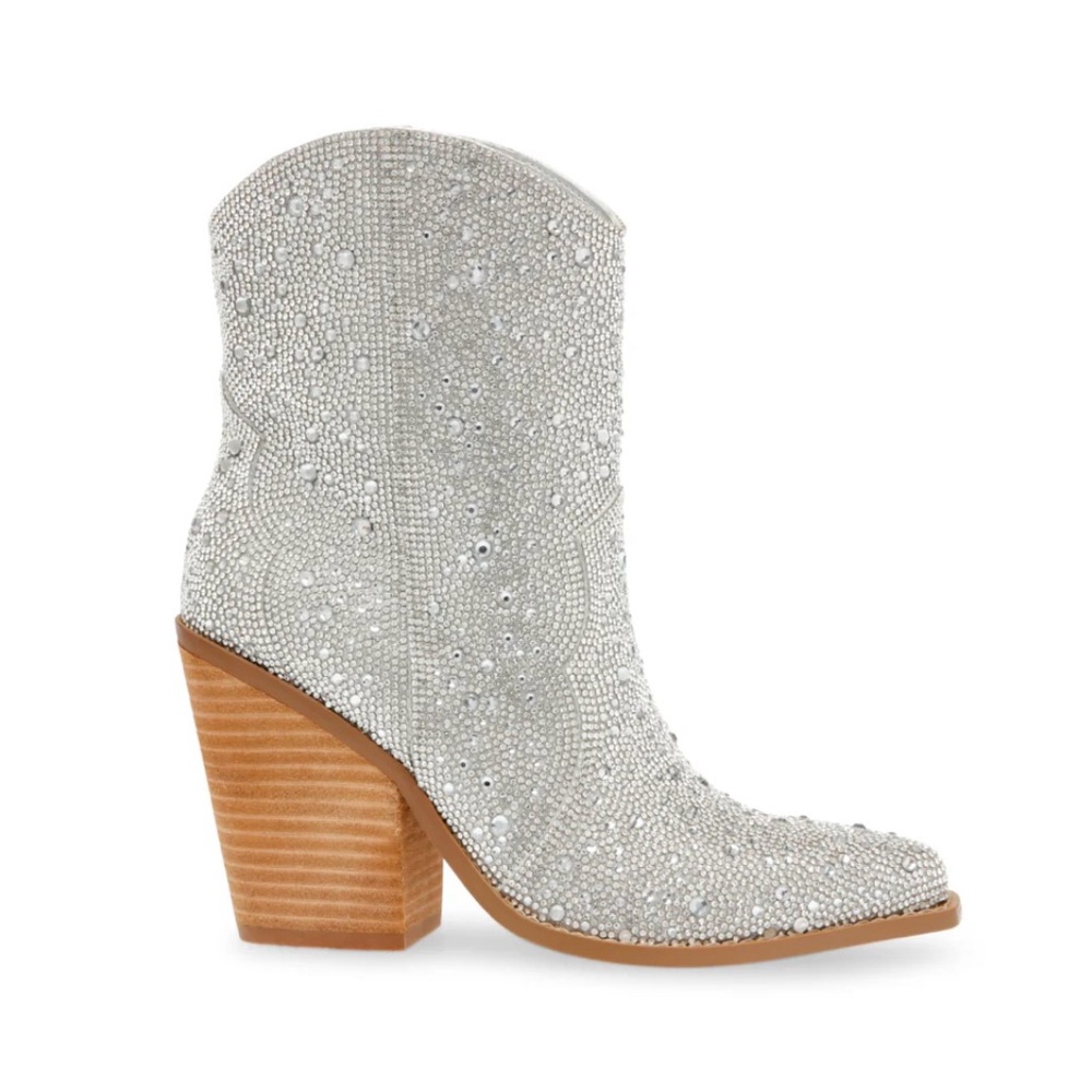 Rhinestones Silver Steve Madden Boots size 7